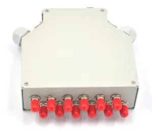 12 ST Simplex Din Rail Fiber Optic Optic Optic Termination Box